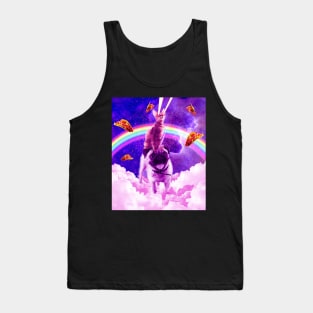 Cosmic Cat Riding Unicorn Pug Tank Top